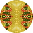 thumbnail image 1 of Ahgly Company Machine Washable Indoor Round Transitional Bright Gold Yellow Area Rugs, 4' Round, 1 of 7