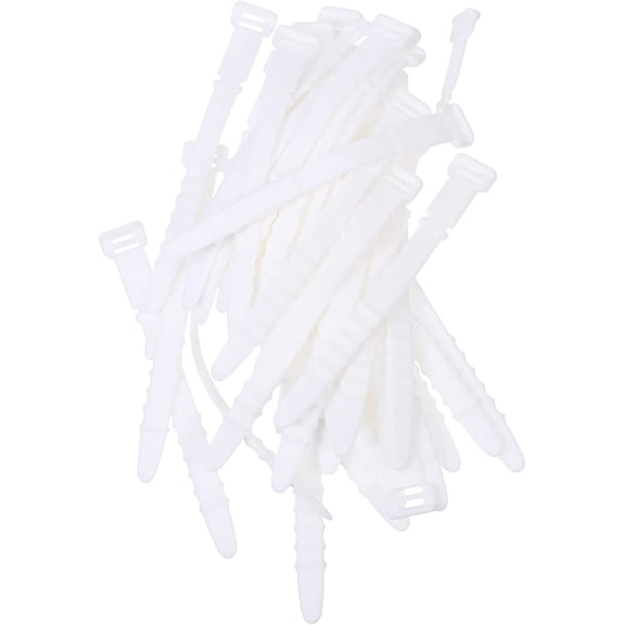 40 pcs for Power Tie White Fish Straps USB Management Shape Holder Ties Strap Headphones Reusable Earphone Keeper Cable Wire Organizer Silicone Clip Headphone Phone Charging