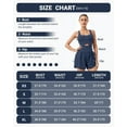 thumbnail image 5 of Women Workout Romper Onesie with Padded Bras Sleeveless One Piece Outfits Shorts Atheletic Running Jumpsuit Clothes, 5 of 6