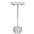 thumbnail image 3 of Lámpara de mesa LED recargable, 16 colores, portátil, moderna, de metal, RGB, con control remoto, para sala de estar, oficina, color plateado, 3 of 14