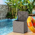 thumbnail image 3 of EasyUp Coffre de Terrasse en Résine de 32 Gallons, Coffre de Rangement Extérieur Verrouillable pour Meubles, Outils de Jardin et Rangement d'Outils, Boîtes de Rangement Extérieures Étanches (Gris), 3 of 7