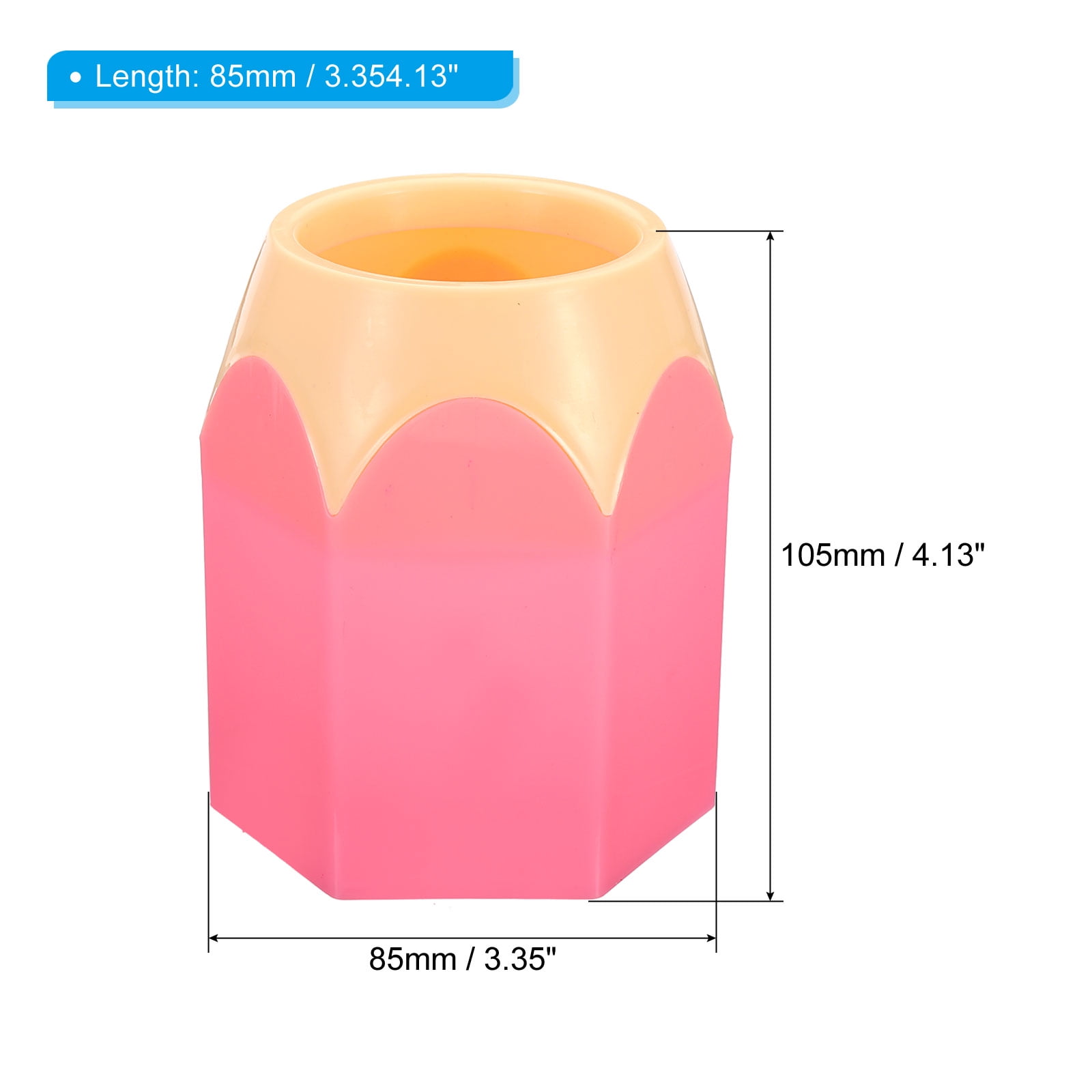 Unique Bargains Cute Plastic Pencil Holder for Desk Stylish Organizer Pink