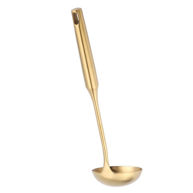 Stainless Steel Ladle Spoon, Big Soup Ladle Turner Set, Seamless AntiScald Kitchen Tool for Cooking. Suitable for Home Cooking, Stainless Steel Material, Rose Gold, 2 Pieces