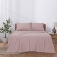thumbnail image 3 of Modern Threads 4-Piece Solid Cameo Rose Microfiber Bed Sheet Set, King, 3 of 12