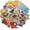 Multicolor, variant on 60pcs Random Assorted Styles Embroidered Patches, Bright Vivid Colors, Sew On/Iron On Patch Applique for Clothes, Dress, Hat, Jeans, DIY Accessories
