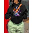thumbnail image 2 of Sudadera Con Capucha De Bolsillo De Canguro Con Estampado De Mago De Halloween, Sudadera Con Capucha De Manga Larga Informal Con Cordón, Ropa De Mujer, 2 of 4