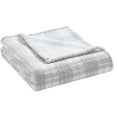 thumbnail image 4 of Elle Home Plush Oversized Throw Blanket - Silky Soft Flannel Fleece, Soft and Cozy, for Bed and Couch Black And White Plaid, 4 of 5