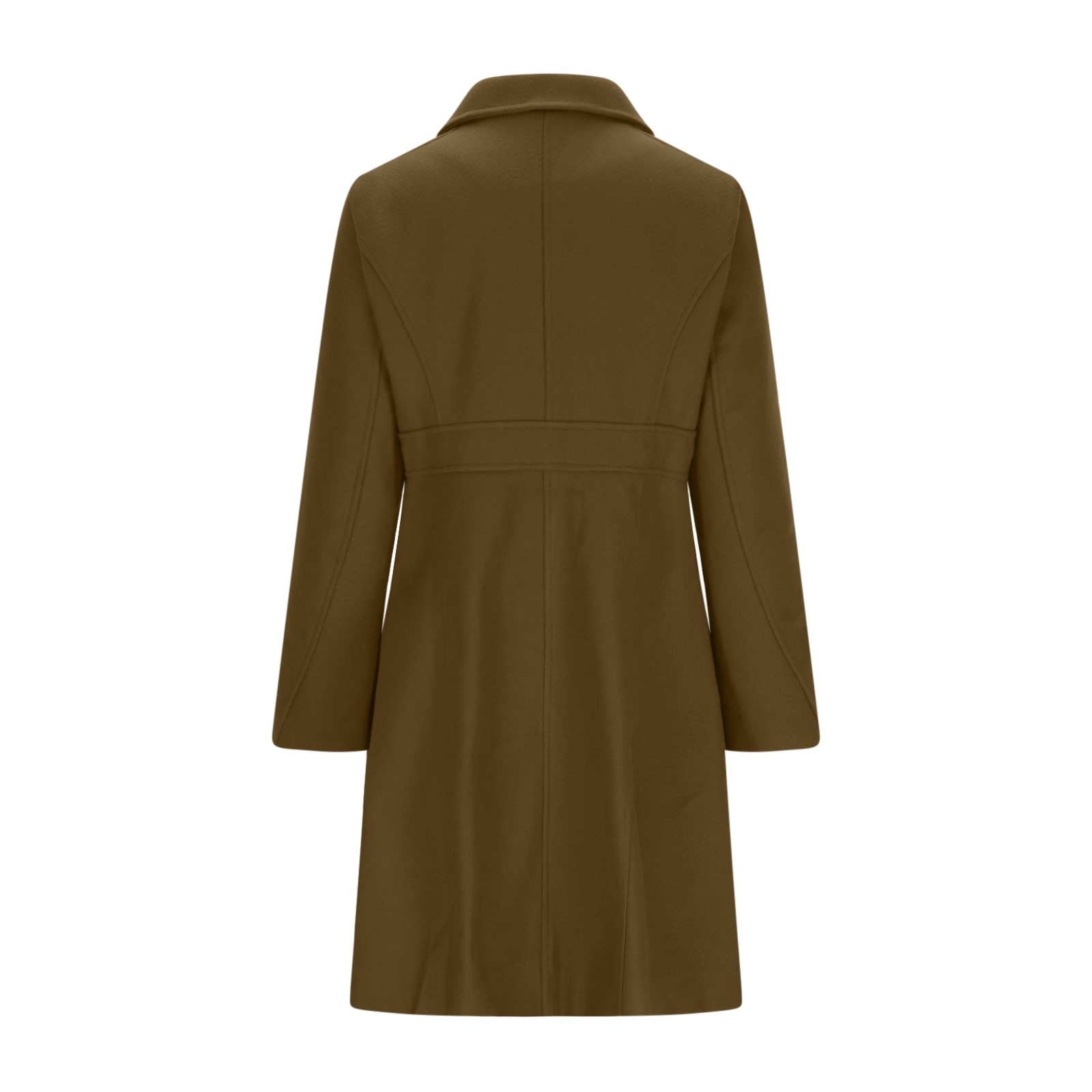 Njagoc3 Womens Solid Color Elegant Single Breasted Long Sleeved