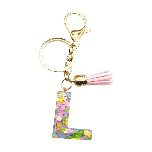 Llavero Accesorios para bolso Accesorios lindos Llavero Damas Iniciales Llavero Bolso de mujer Colgante
