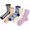 Multicolor-heart, variant on Women's 5 Pairs Sheer Socks Mesh Crew Socks Transparent See Through Tulle Socks