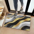 thumbnail image 2 of Gray and Gold Marble Ink Waves Pattern Door Rugs,Washable Non Slip Door Mats Indoor,Decorative Door Mats,Entry Mat Indoor for Entrance,Bedroom,Kitchen,Bathroom,16"x24", 2 of 6