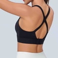thumbnail image 6 of WXLWZYWL Women's Solid Sports Bra Crisscross Backless Workout Top Running Quick Dry Yoga Fitness Underwear, 6 of 6