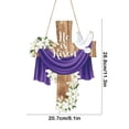 thumbnail image 3 of Decoraciones de Pascua Crucifijo de Pascua de primavera Ideas de madera Placas decorativas Decoración del hogar Decoración ecológica exquisita Decoración del marco de la puerta Decoración de la cerca, 3 of 6