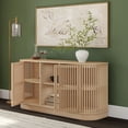 thumbnail image 5 of Plank+Beam Contour Solid Wood Sideboard with 2 Doors, 59" TV Stand for Living Room, Blonde, 5 of 14
