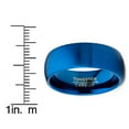 thumbnail image 3 of Metal Masters Mens Blue Tungsten Carbide Wedding Band Ring Dome 8mm Brushed Comfort-Fit High-Polish, 3 of 6