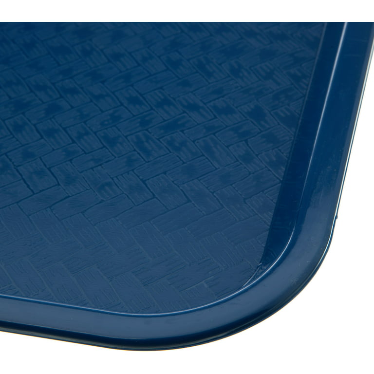 Brybelly Kcaf-402 Textured Cafeteria Tray with Handles, Blue - Small