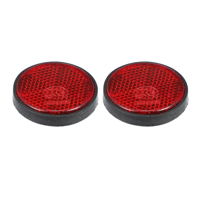 Unique Bargains 2pcs M6x1.0 Réflecteur d'Avertissement Réfléchissant Universel en Plastique Rouge pour Moto