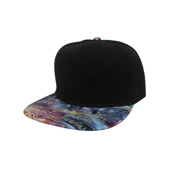 Top Headwear Design Adjustable Snapback Hat - Swirl Brim