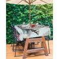 thumbnail image 3 of nqOlkjepod Coastal Conch Outdoor Tablecloth with Umbrella Hole & Zipper, Beach Nautical Summer Vintage Botanical Rectangle Table Cover 60x120 Inch, Dining Waterproof Table Cloth Protector for Patio, 3 of 7