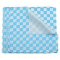 thumbnail image 1 of 100pcs Square Checkered Pattern Wax Paper Sheets 7" x 7", Blue, 1 of 7