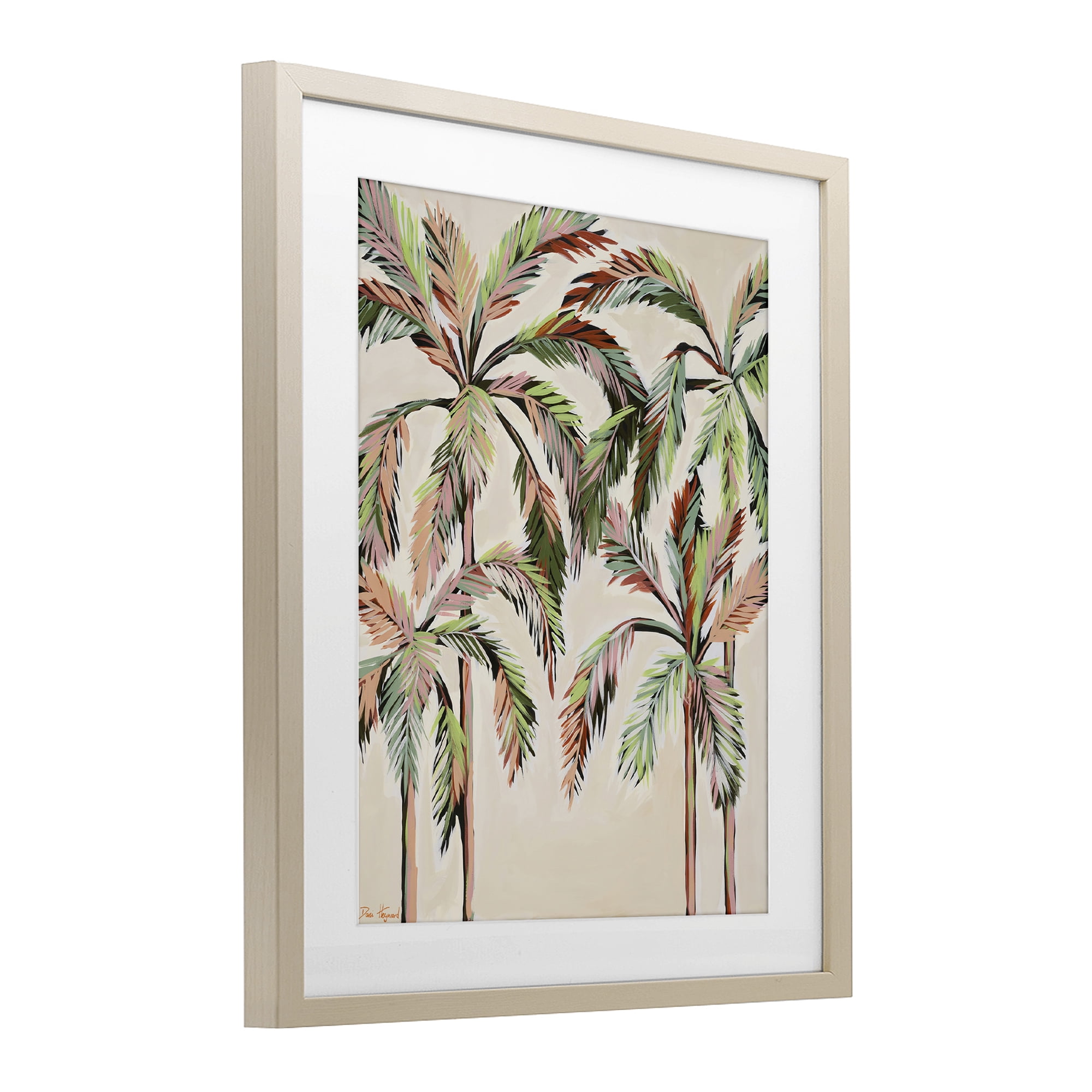 Stupell Industries Blushing Palm Tree Canopy Birch Framed Print Under Glass, design by Dani Heyward