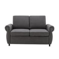 thumbnail image 5 of Leumius Linen Sofa Couch with Pull Out Sofa Bed, Twin Size Memory Mattress Sofa Bed, Gray, 5 of 6