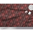 thumbnail image 3 of Soimoi Red Cotton Duck Fabric Paisley Geometric Decor Fabric Printed Yard 44 Inch Wide, 3 of 3