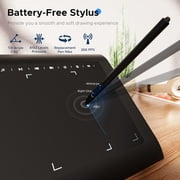 10X6 Inch Graphics Tablet Featuring a Battery-Free Pen with 8192 Pressure Levels, 12 Hotkeys, And Compatibility with PC, Mac, And Android for Digital Art, Design, And Online Teaching