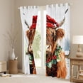 thumbnail image 3 of Castle Fairy Highland Cattle Curtains Pack of 2 (42x84 Each) for Teenagers,Merry Christmas Curtains Blackout,Festival Xmas Bedroom Curtains,Microfiber Bedroom Decor, 3 of 6