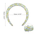 thumbnail image 4 of 1 Pc Elegant Foam Raffia Straw Headband for Women for Girls 5.91"x1.18" Blue, 4 of 6