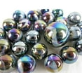 thumbnail image 6 of 25 Glass Marbles Milky Way Oil Slick Metallic Toy Game Pack (24 Player, 1 Shooter), 6 of 7