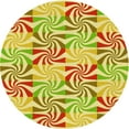 thumbnail image 1 of Ahgly Company Machine Washable Indoor Round Transitional Slime Green Area Rugs, 4' Round, 1 of 7