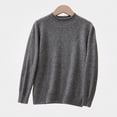 thumbnail image 3 of Afuyipoi Kids Mock Neck Pullover Sweater for Boys Girls Size 1-13Y Soft Comfort Layering Top Gray Size 12M, 3 of 6
