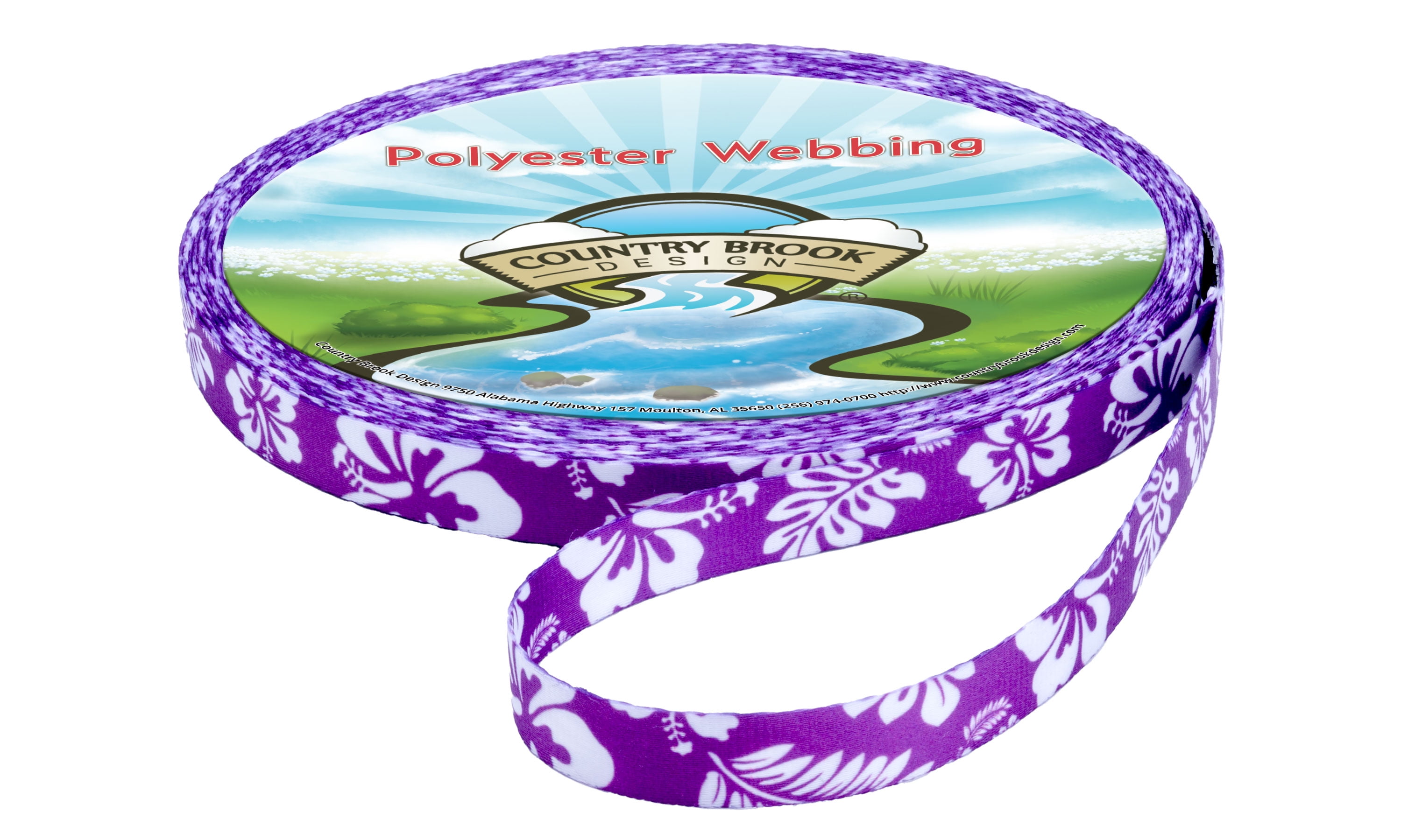 Country Brook Design® Purple Hawaiian Lite Tape (1/2 Inch, 50 Yards)