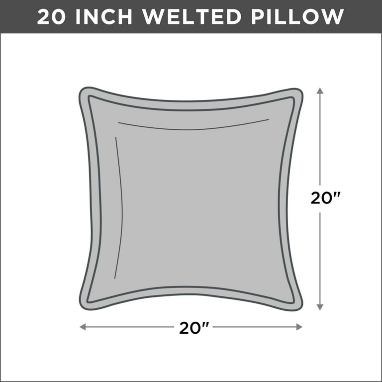 Better Homes & Gardens 20 x 20 Blue Medallion Polyester Outdoor Throw Pillow (1 Piece)