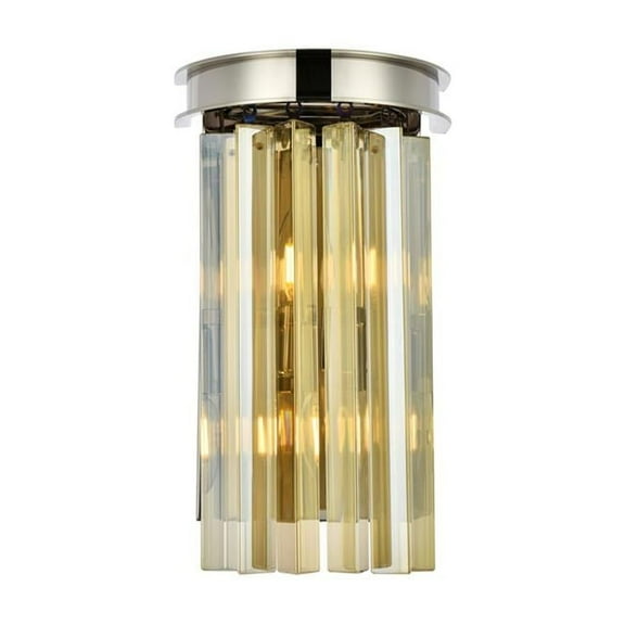 Elegant Lighting Sydney 8" 2 Light Royal Crystal Wall Sconce