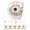 thumbnail image 6 of 15 Inch Round Placemats Set of 6, Easter Bunny Non Slip Heat Insulation PP Table Mats, Colorful Eggs Cute Rabbits Flowers Pink Plaid Washable Place Mats for Kitchen Dining Party Table Decor, 6 of 7