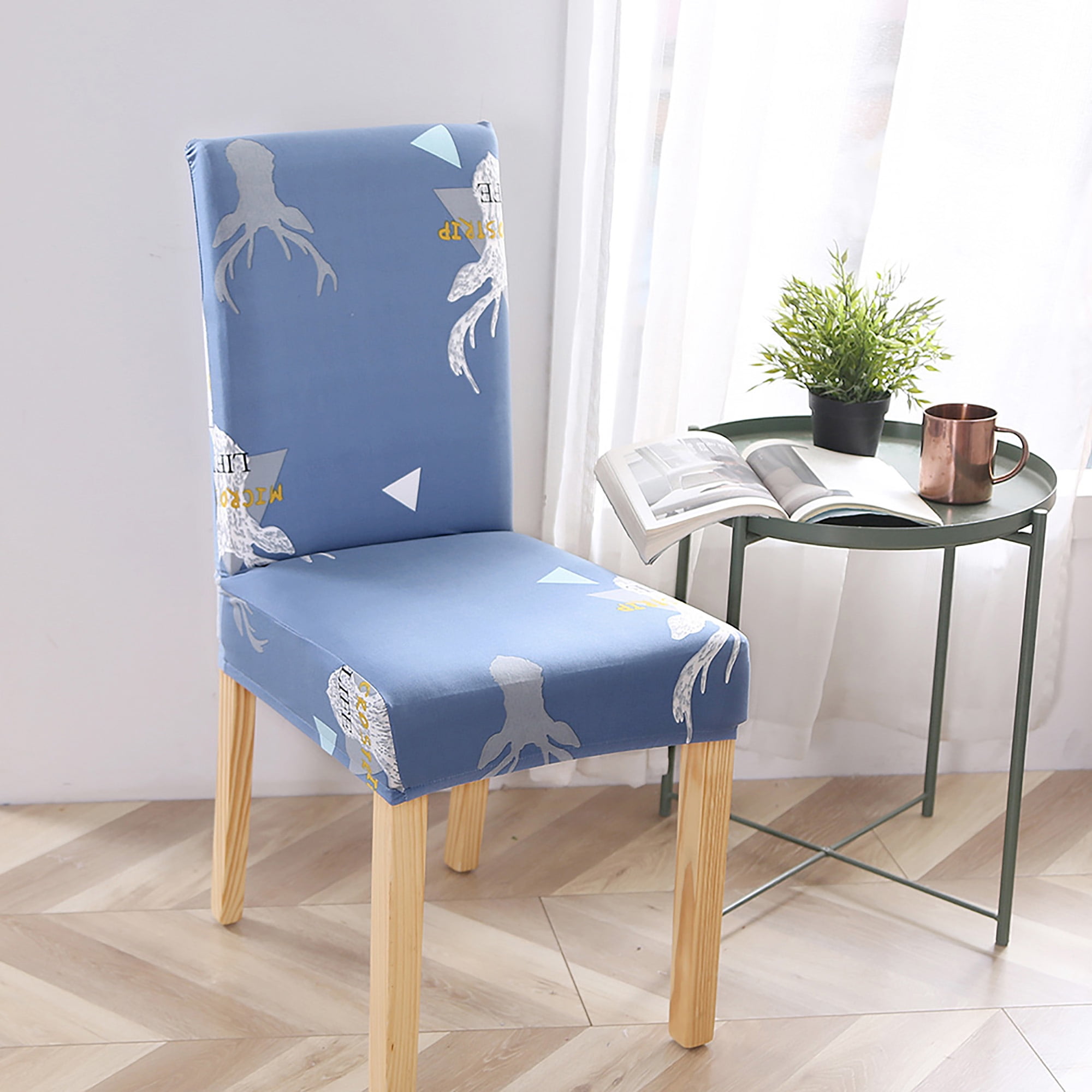 Details about   1/4/6/8x Spandex Geometric Stretch Dining Chair Covers Slipcovers Seat Protector 