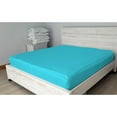 thumbnail image 4 of DNG Creations Solid Turquoise-Blue Colour 6 Piece Zipper Sheet Set - Include (1 Fitted Sheet Base, 2 Sheet has Zipper, 1 Flat Sheet And 2 Pillowcase) 800 Threads Count ( King - Size ), 4 of 7