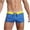 Blue, variant on ShomPort Mens Seamless Boxer Briefs Drawstring Color Block Mid-Rise Waisted Hip Lift Breathable Workout Panties