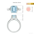 thumbnail image 5 of ANGARA Natural Solitaire 3 ct Aquamarine Split Shank Engagement Ring in 14K White Gold for Women (Size-10x8mm) | March Birthstone, Anniversary, Jewelry Gift for Women | Natural Aquamarine Ring, 5 of 10