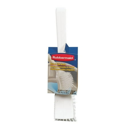 12Pack Rubbermaid G168-12 Dish & Sink Kitchen Scrub Brush with Scraper, 9" White