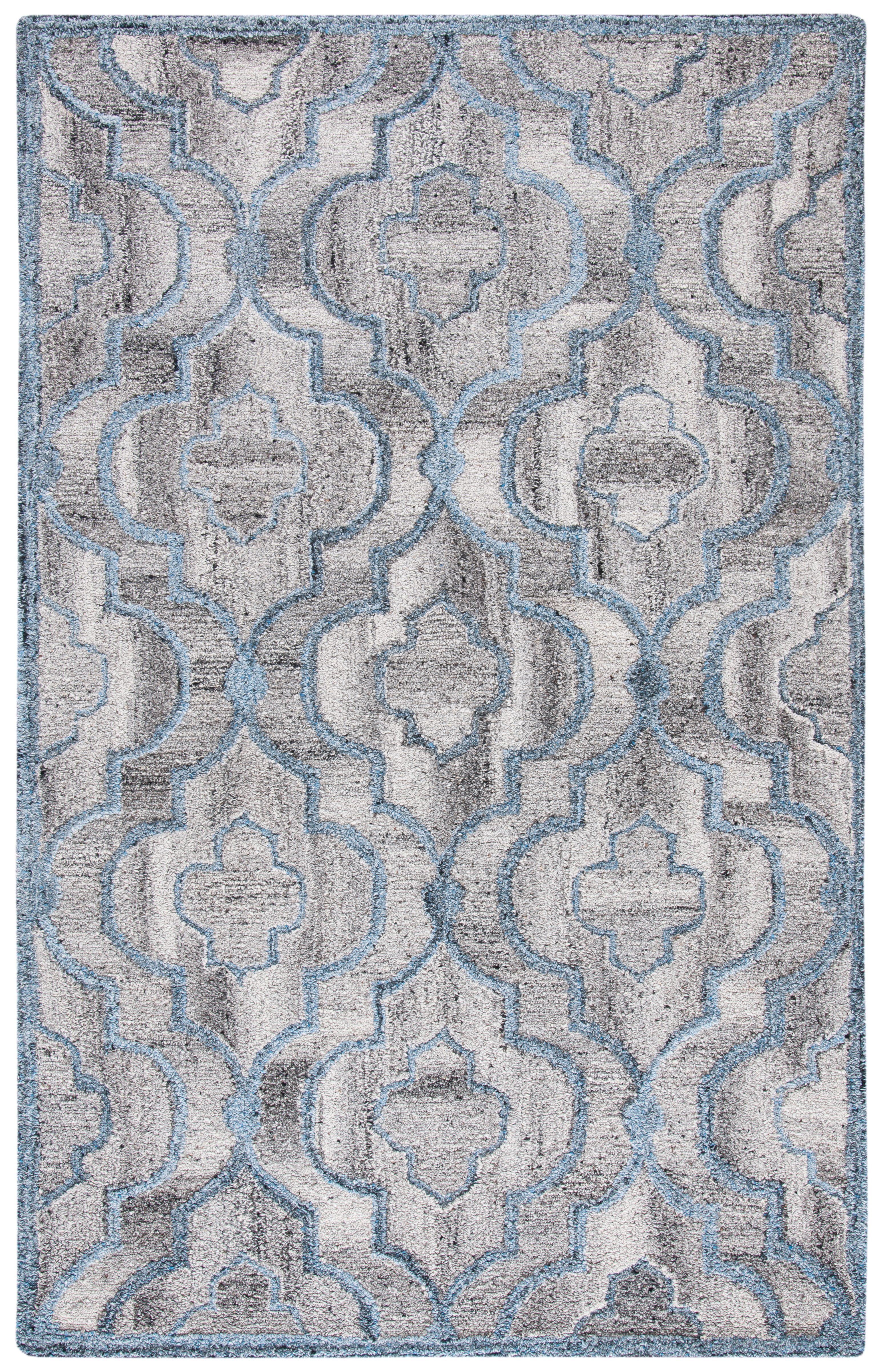 SAFAVIEH Abstract Zyana Geometric Area Rug, Blue/Brown, 6' x 9'
