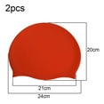thumbnail image 2 of 2 Pieces Adult Silicone Swim Cap Waterproof Swimming Hat Durable Non-Slip Elastic Swimming Cap, 2 of 6