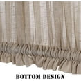 thumbnail image 6 of Turquoize Linen French Door Curtains Privacy Light Reducing Glass Door Curtain with Tieback | Rod Pocket 2 Panel(52" x 72",Taupe), 6 of 6