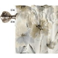 thumbnail image 5 of Watercolor Flower Valances Window Treatment Farmhouse Decor, Beige Grey Spring Floral Botanical Rod Pocket Valance Curtains for Living Room, Bedroom, Kitchen, 54" W x 18" L - 1 Panel, 5 of 6