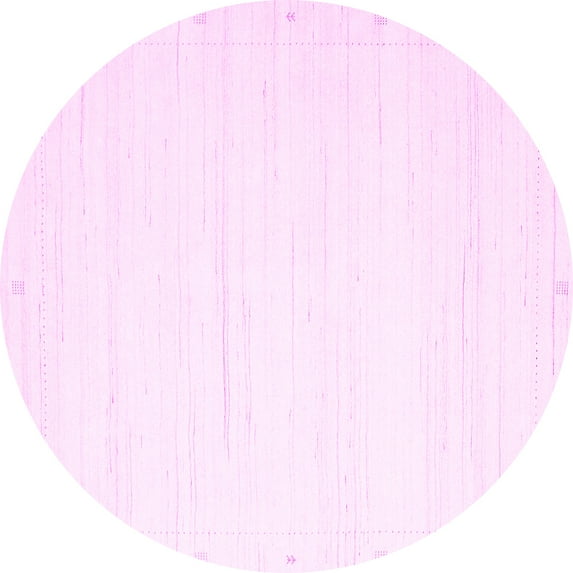 Ahgly Company Indoor Round Solid Pink Modern Area Rugs, 6' Round