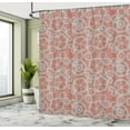 thumbnail image 4 of Ambesonne Industrial Shower Curtain, Grungy Abstract Gears, 69"Wx75"L, Dark Salmon Pale Grey, 4 of 4