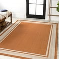 thumbnail image 2 of JONATHAN Y SANTA MONICA 8 x 10 Area Rug, James Border Stripe - Orange/Cream, SMB201D-8, 2 of 7