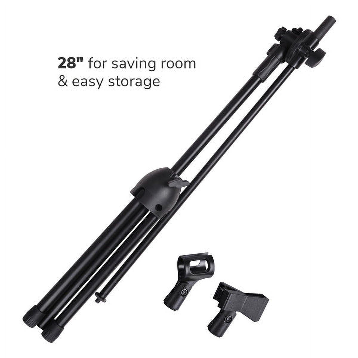 Mr. Dj USA MS600PKG 2 Microphone Stands Adjustable Boom Stage